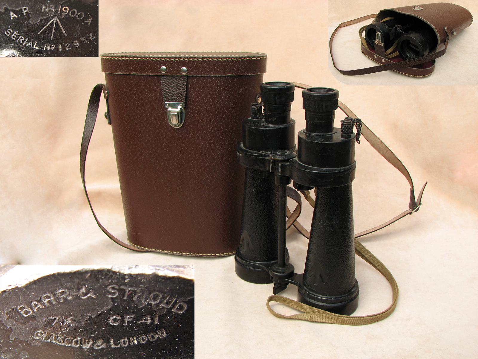 WW2 Barr & Stroud British Naval 7x CF41 binoculars